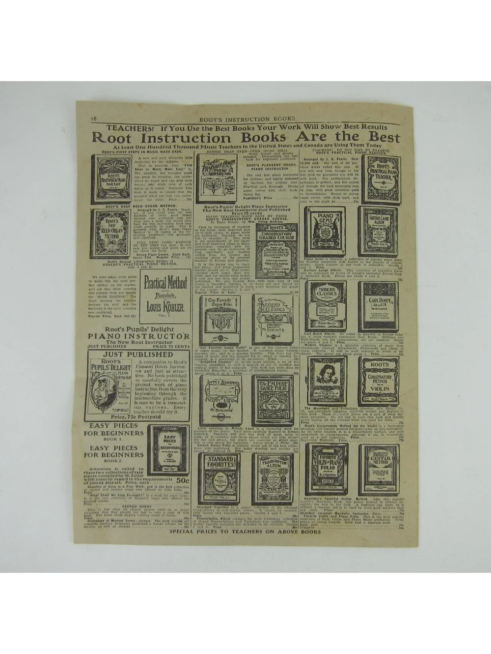 McKinley Music Co Catalog Sheet Music G.L. Hoover Eaton Ohio Antique 1913 RARE